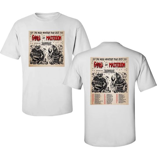 Mastodon and Gojira The Mega-Monsters Tour 2023 T-Shirt