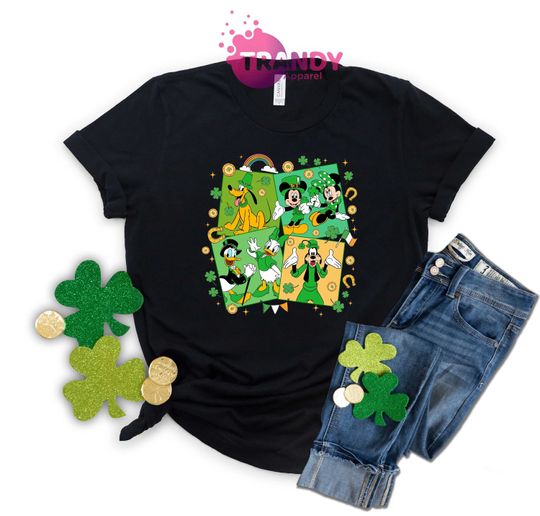 Disney St Patricks Day T-shirt, Retro Disney Shamrock Shirt