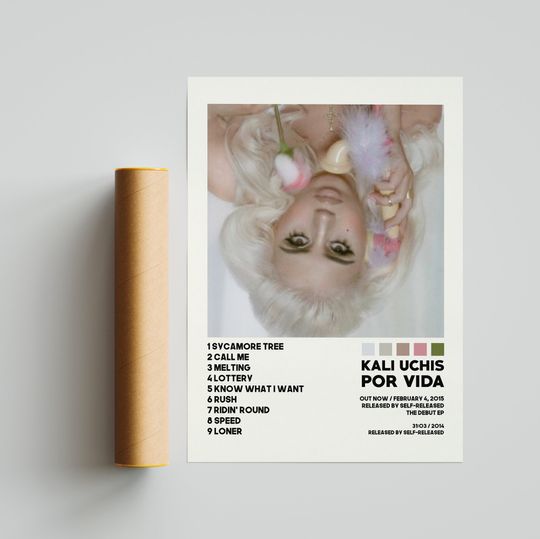 Kali Uchis Posters, Por Vida Poster,  Album Cover Poster