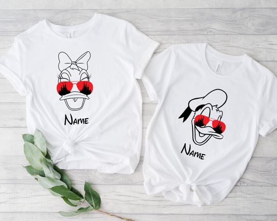 Donald Duck-Goofy-Daisy- Mickey Friends, Disney Characters Print T-Shirt