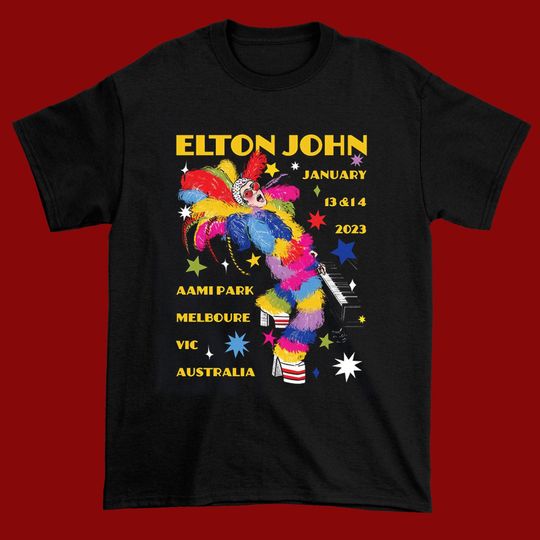 Elton John 2023 Short Sleeve Shirt, Elton John Graphic T-shirt