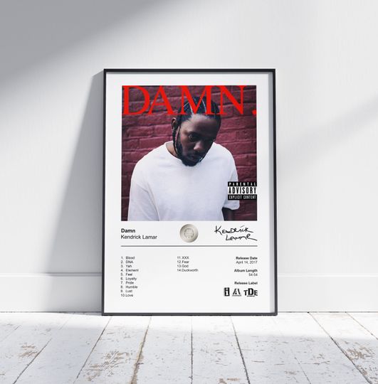 Discover Kendrick Lamar Poster - Damn Album Cover Poster Print