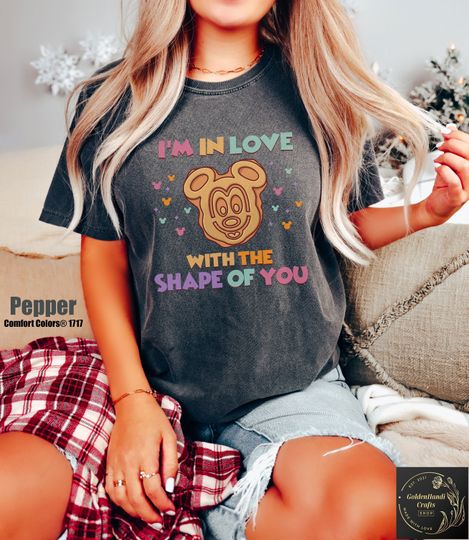 I'm In Love With The Shape Of You Shirt, Mickey Waffle T-shirt, Disney Snacks Tee