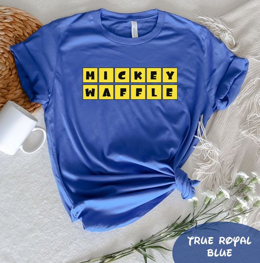 Mickey Waffle T-Shirt, Yellow Mickey Waffle Shirt, Disney Snack Shirt