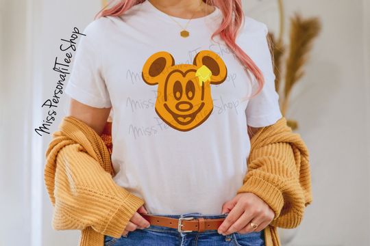 Mickey Mouse Waffle Shirt, Disney Food Tee, Adult Disney Shirt, Matching Disney Family Shirts