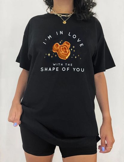 I'm In Love With The Shape Of You Shirt, Mickey Waffle Tee, Disney Snacks T-Shirt