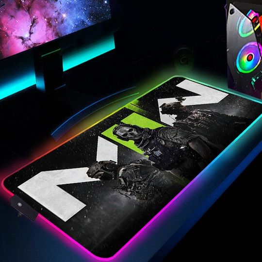 Call of Duty RGB Gaming Mouse Pad, Call of Duty Ghosts Led Gaming Desk Mat