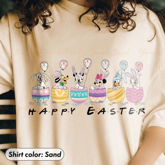 Mickey And Friends Easter Shirt, All Disney Characters Easter Shirt