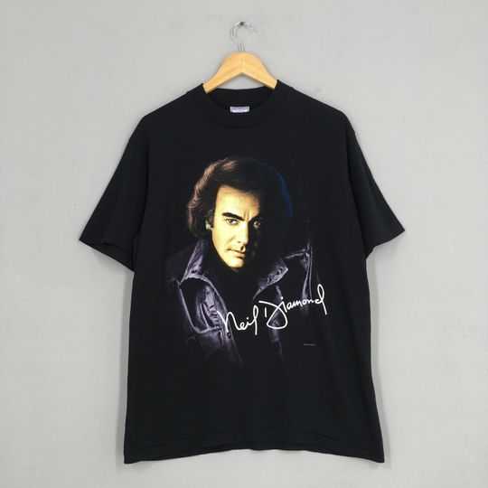 Vintage Neil Diamond Classic Rock Black Tshirt