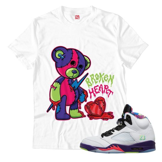 Broken Heart Unisex Shirt Match Jordan 5 Bel-Air