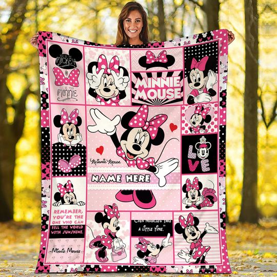 Discover Personalized Family Minnie Mouse Blanket Minnie Mouse Fleece Blanket Minnie Mouse
