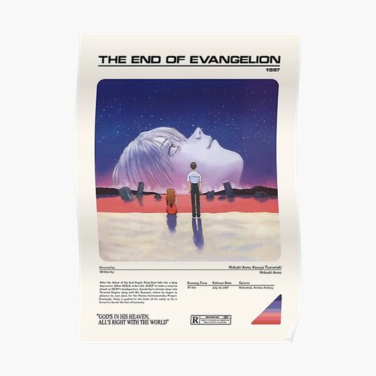 End Of Evangelion Mid Century Modern Premium Matte Vertical Poster