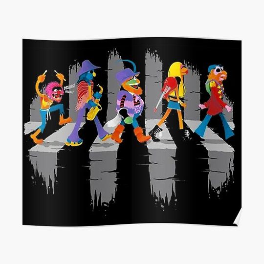 Muppets Animal Abbey Road Dr Teeth and The Electric Mayhem Premium Matte Vertical Poster