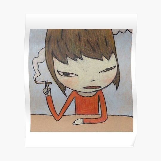 Yoshitomo Nara Yayoi Kusama Premium Matte Vertical Poster