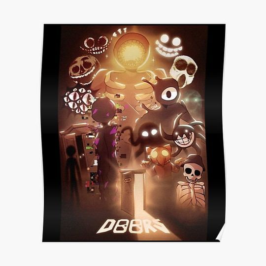 Roblox doors team Premium Matte Vertical Poster