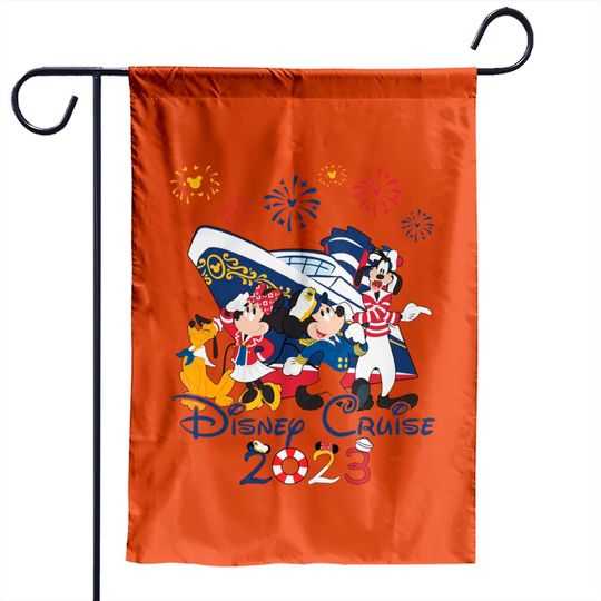 Disney Cruise Family Vacation 2023 Garden Flags,Disney Cruise Group Garden Flags