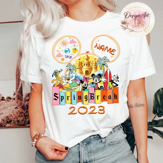 Personalized Spring Break 2023 Disney Family matching shirt
