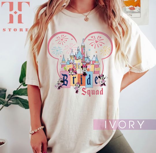 Disney Bride Squad Shirt, Disney Bachelorette Party shirt, Minnie Bride Shirts, Team Bride Shirt