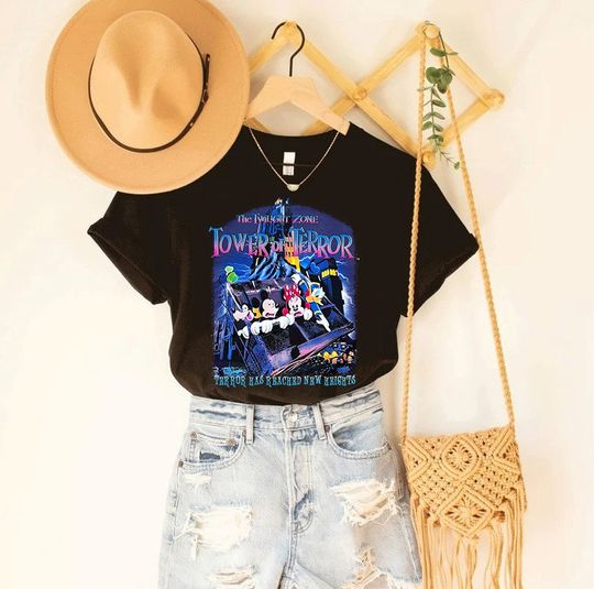 Vintage Disney The Twilight Zone Tower of Terror Shirt, Twilight Zone Disneyworld Shirt Disney Vacation Shirt