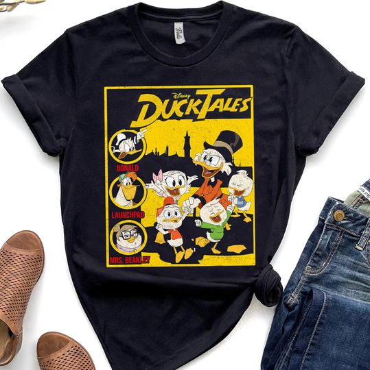 Disney DuckTales Characters Comic Book Cover Shirt, Magic Kingdom Holiday Trip T-shirt