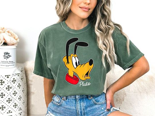 Disney Mickey And Friends Pluto Big Face T-Shirt, Disney Pluto T-Shirt, Pluto And Friends Shirt