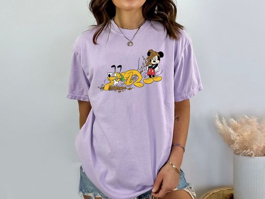 Mickey & Pluto Digging T-Shirt, Disney Pluto T-Shirt, Pluto And Friends Shirt, Disneyland T-Shirt