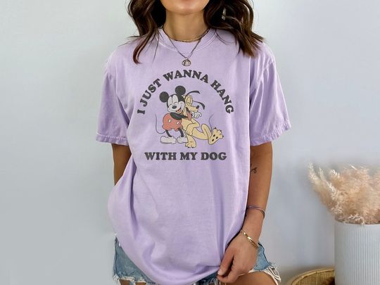 I Just Want To Hang With My Dog T-Shirt, Disney Pluto T-Shirt, Pluto And Friends Shirt, Disneyland T-Shirt