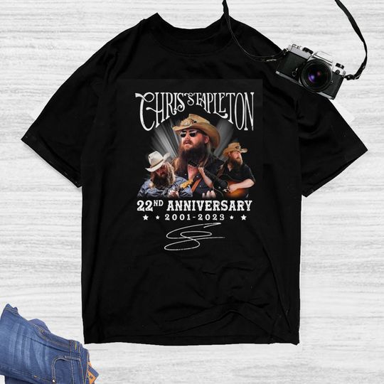 Chris Stapleton 22nd Anniversary 2001 2023 Signature T-Shirt