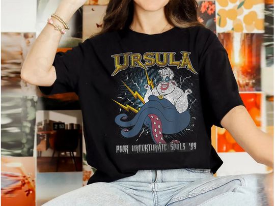 Disney Little Mermaid Ursula Quote Portrait Vintage T-Shirt, Retro 90s Disney Little Mermaid T-Shirt