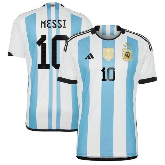 3 Stars Championship Version Lionel Messi Argentina #10 Leo Messi Soccer Football Jersey