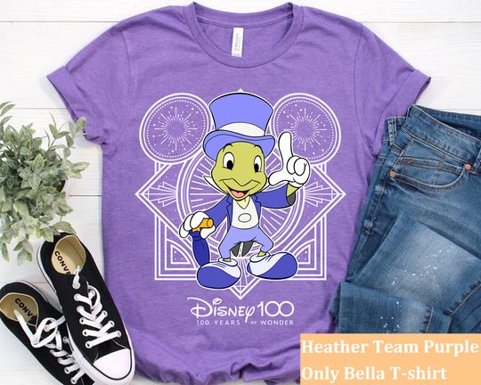 Disney Jiminy Cricket Portrait T-Shirt, Disney 100 Years of Wonder Tee