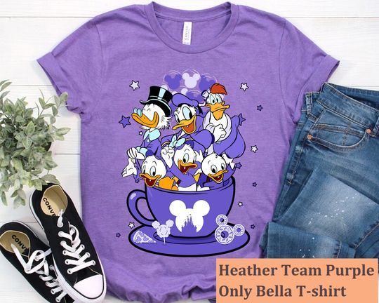 Disney DuckTales Group Tea Cup Balloon T-Shirt, Disney 100 Years Of Wonder Shirt