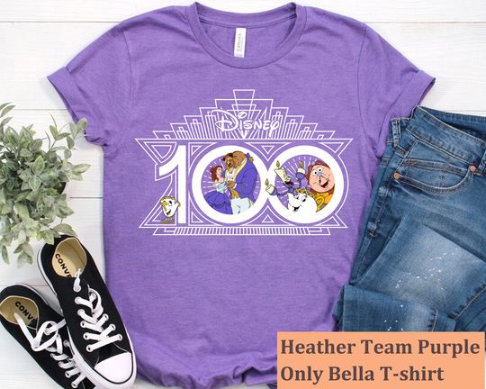 Disney 100 Beauty And The Beast T-shirt, Disney 100 Years Of Wonder Shirt