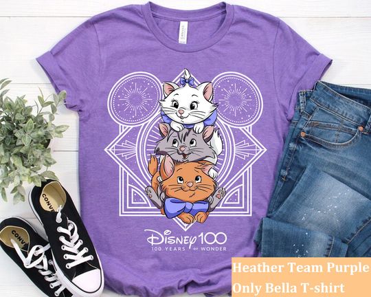 Disney The Aristocats Cats Characters T-Shirt, 100 Years of Wonder Tee