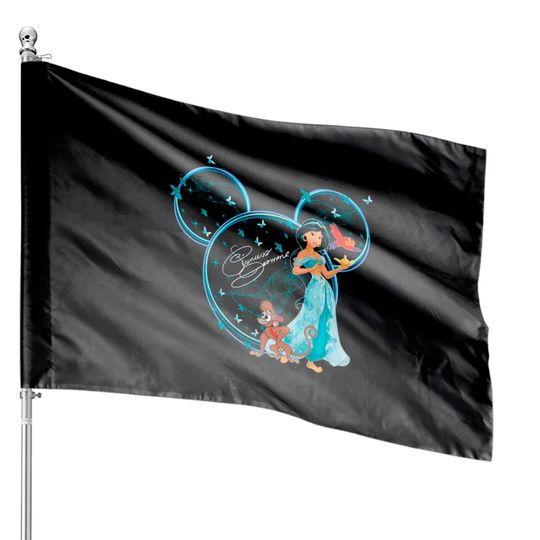 Princess Jasmine House Flags, Disney Jasmine House Flags, Disney Princess Mickey Head House Flags, Disney Princess House Flags