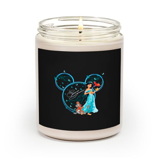 Princess Jasmine Scented Candles, Disney Jasmine Scented Candles, Disney Princess Mickey Head Scented Candles, Disney Princess Scented Candles