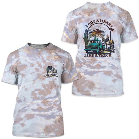 Heart Like A Truck Tye Dye T-Shirt | Lainey Wilson Shirt