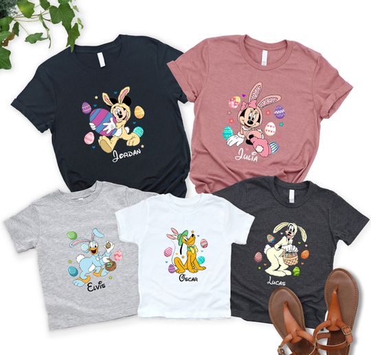 Disney Easter Shirt, Disney Easter Matching Shirt, Mickey And Friends Easter Shirt, Mickey And Friends Bunny Shirt