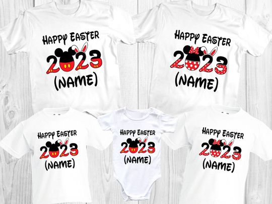 Personalized Easter Family shirts, Disney Happy Easter, Disney Easter shirts, Matching tshirts