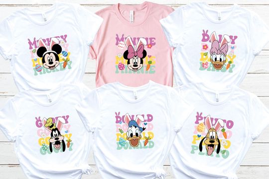 Mickey And Friends Easter Shirt, Mickey Easter Shirt, Minnie Easter Shirt, Disney Bunny Shirt, Disney Happy Easter