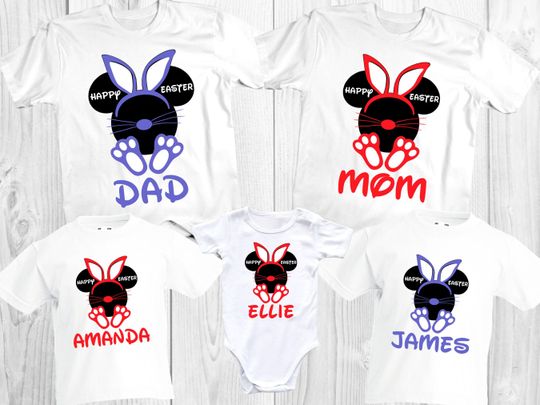 Disney Family Easter shirts 2022,  Happy Easter Matching tshirts, disneyland family trip