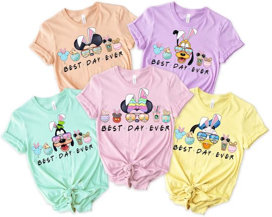 Mickey and Friends Easter Shirt, Disney Easter Shirt, Mickey Ears Shirt, Best Day Ever T-Shirt, Happy Easter 2023 Shirt