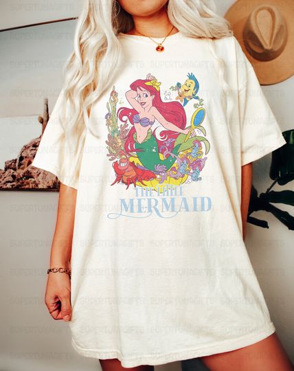 Disney The Little Mermaid T-Shirt, Disney Vintage Princess T-shirt