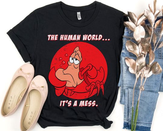 Discover Disney The Little Mermaid Shirt, Sebastian Crab The Human World