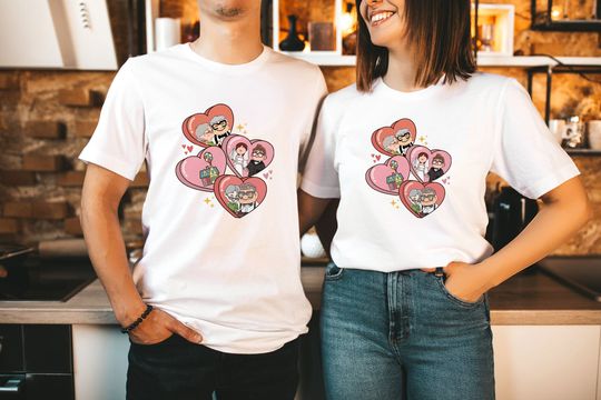 Look Up Couple T-Shirt, Disney Valentine's Day Sweatshirt, Matching Valentines Shirt, Disney Up  Valentines Shirt