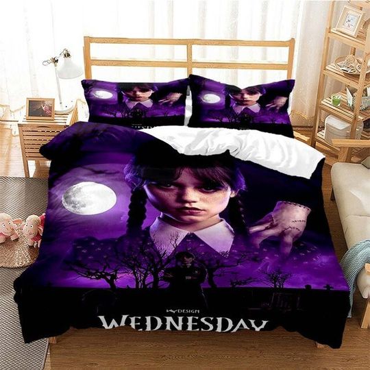Wednesday Addams Duvet, Wednesday Bedding set twin, queen, king sizes