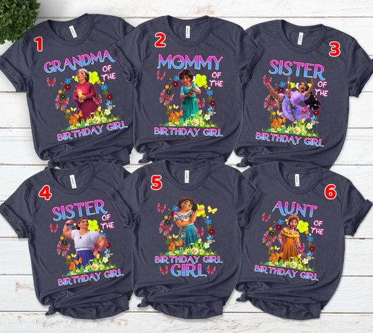 Custom Encanto Birthday Girl Shirt, Matching Disney Encanto Birthday Girl Shirt