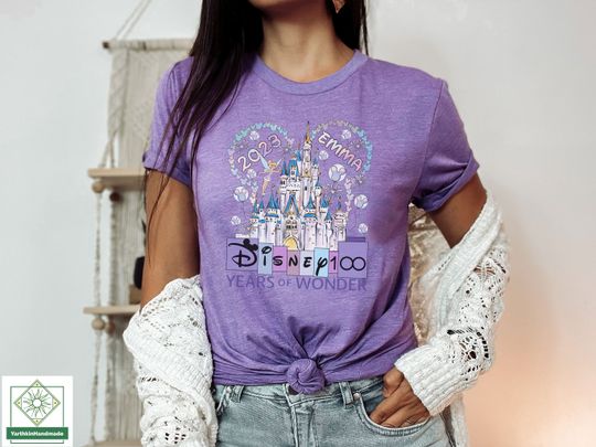 Custom Disney 100 Years of Wonder Shirt, 100th Disney Anniversary T-shirt