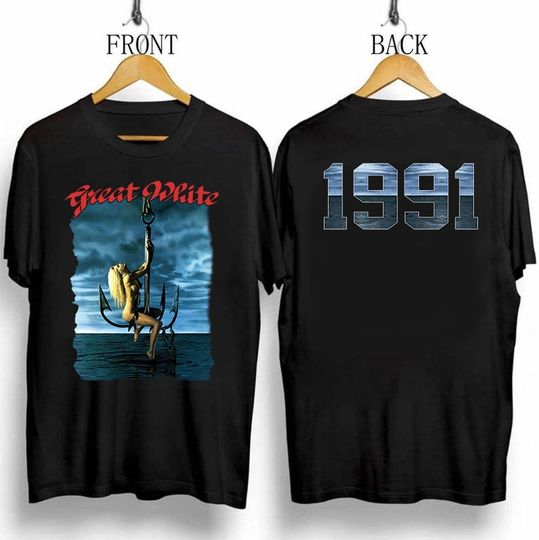 Great White 1991 Concert T-Shirt, Great White Vintage T-Shirt, Great White Band T-Shirt