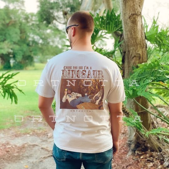 Dinosaur Hank Williams Jr. Bocephus Western Southern Retro Boho Hippie Shirt